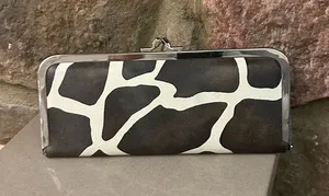 Wallet Giraffe Pattern Long Wallet Preowned light fading Black thumbnail 1