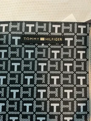 Tommy Hilfiger Black & Cream Jacquard Logo Tote thumbnail 6