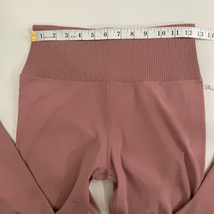 Vuori NWT Rib Studio High-Waisted Leggings Marsala Size M thumbnail 9