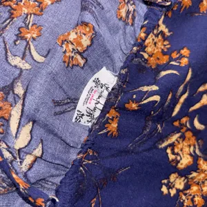 Free People Navy Blue Floral In Control Mini Babydoll Slip Dress Sundress Sz Sm thumbnail 6