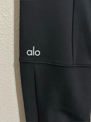ALO Yoga Black Ribbed High Waist Goddess Athletic Leggings Women’s Size Small thumbnail 9