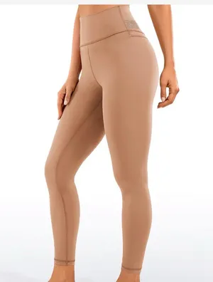 Crz Yoga tan high waisted leggings thumbnail 1