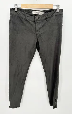 Abercrombie‎ Gray Suede Pants Slight Stretch Flat Front Womens Size 6 thumbnail 1