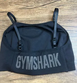Gymshark Black Seamless Medium Support Sports Bra Size M Adjustable Straps thumbnail 1