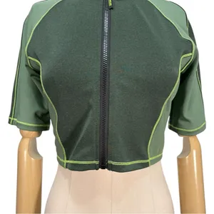 Good American The Dual Life Zip Up Crop Top Size 4 US Large thumbnail 7