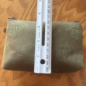 RARE VINTAGE Olive Green DOONEY & BOURKE Canvas Denim Pouch Coin Purse Make Up thumbnail 7