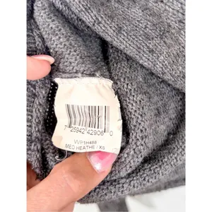 BCBGMaxAzria Women's Fringe Cable Cowl Pullover Sweater Heather Gray Size XS thumbnail 8