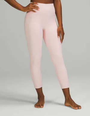 Lululemon Align High-Rise Crop 23 Pink Mist Nulu Yoga Leggings Size 8 thumbnail 1