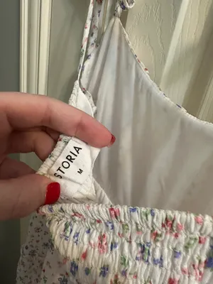 White Floral Dress thumbnail 4