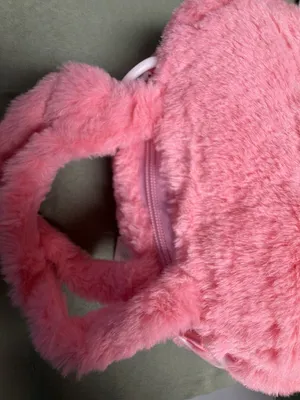 Sanrio My Melody Burger Graphic Pink Fuzzy Plush Handbag thumbnail 5