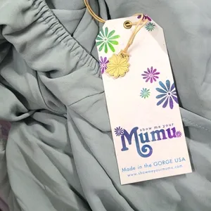Show Me Your Mumu Bridesmaid Heather Halter Dress in‎ Silver Sage Crisp Large thumbnail 5