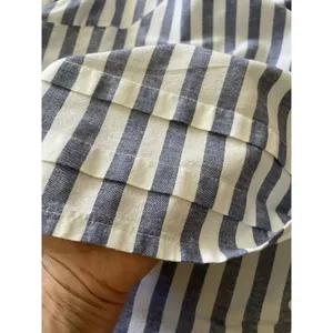 Sharagano Blue White Striped Sleeveless Tunic Top Dress Pockets Women’s M thumbnail 8