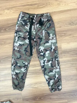 SHEIN Camo Cargo Jogger Pants Utility Buckle Belt thumbnail 3