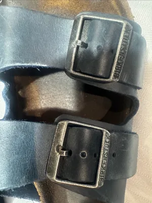 Birkenstock Navy Double-Buckle Slide Sandals thumbnail 4