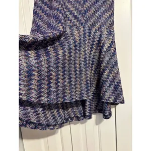 Anthropologie Maeve Shift‎ Dress Chevron Zigzag Multicolor Knit Ruffle S thumbnail 6