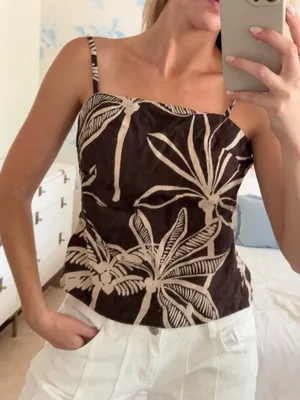 Kookai Top Brown Backless Floral thumbnail 3