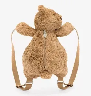 JELLYCAT Bartholomew Bear soft woven backpack 32cm thumbnail 1