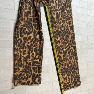 Flying Angel Wide Leg High Waist Pants Womens 1 / 25 Brown Leopard Print New NWT thumbnail 12