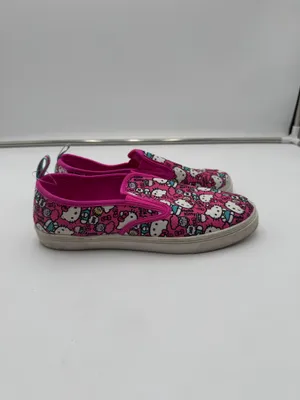 Hello Kitty Sanrio Pink All Over Print Slip On Canvas Sneakers Womens Size 6 thumbnail 4