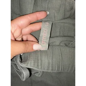 gramicci pants womens green‎ cotton tencel cargo pockets thumbnail 4