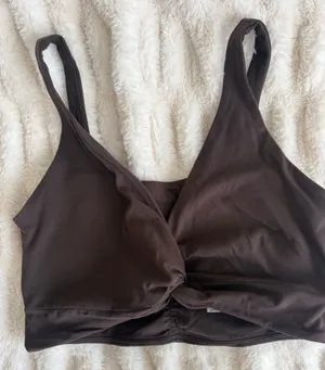 Free People Twist-Front Bralette - Brown thumbnail 4