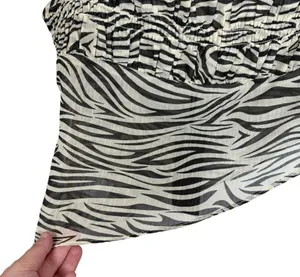 NWT Lioness Women’s District Sheer Asymmetrical Top in Zebra Print Size XL thumbnail 12