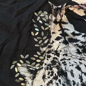 Romeo and Juliet Couture Black Flowy Tank‎ Top Size Large thumbnail 3