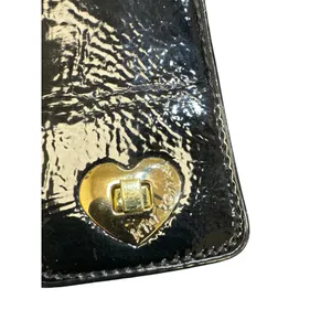 Betsey Johnson Black Leopard Print Handbag With Gold Hardware SKU 6898 thumbnail 6