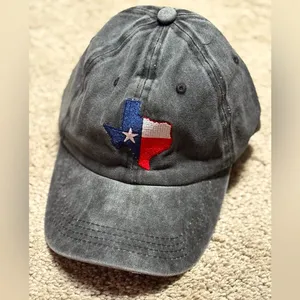 New Texas baseball dad hat embroidered on gray background os thumbnail 1