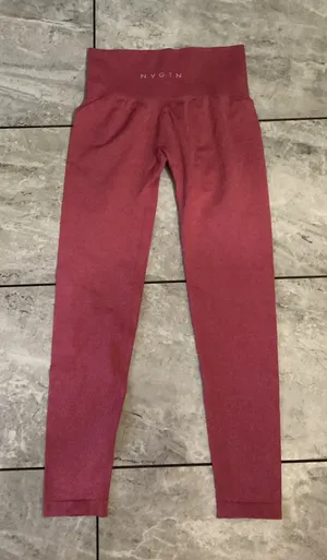NVGTN Seamless Workout Leggings Pink High Waisted Activewear Size S thumbnail 1