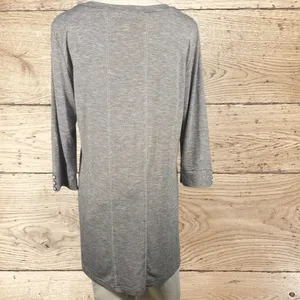 Simply Noelle Women’s Gray 3/4 Sleeve Tunic Size S/M (8-10) thumbnail 4