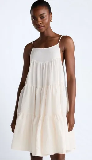 Flowy tier mini dress White Size XS thumbnail 1
