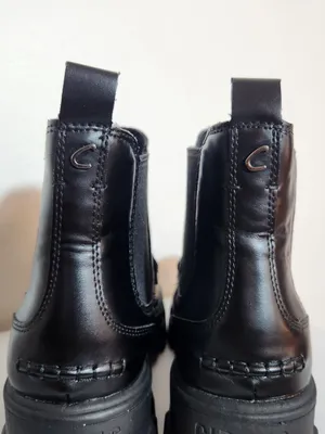 Circus by Sam Edelman Black Chelsea Loafer Platform Lug Sole Boots Size 9 thumbnail 5