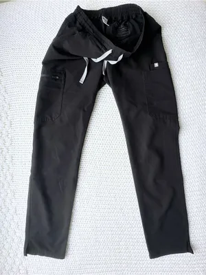 FIGS Yola High-Rise Slim Scrub Pant - Black - XS thumbnail 8