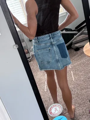 ZARA Denim Skirt Mini thumbnail 2