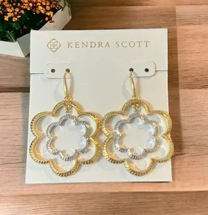 Kendra Scott Susie Open Frame Earrings In Mixed Metal thumbnail 1
