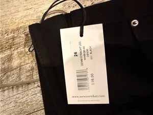 WeWoreWhat Straight Leg Mid Rise Black Denim Jeans thumbnail 2