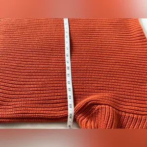 French Connection Womens burn Orange Knit Long Sleeve Sweater Stretch Top Size M thumbnail 7