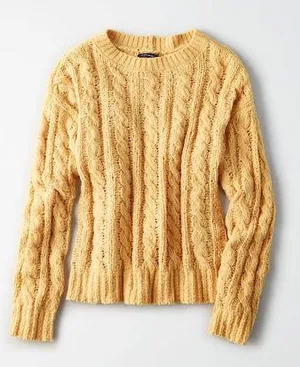 American Eagle Impossibly Soft Cable Knit Sweater thumbnail 3