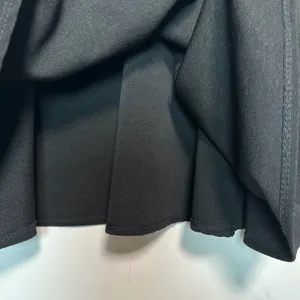 AQUA Black Sleeveless Mesh Yoke Cutout Fit and Flare Skater Dress‎ Large USA thumbnail 4