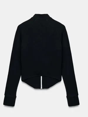Zara NWT 2 piece matching lounge SET black & white strip pants & zip jacket thumbnail 6