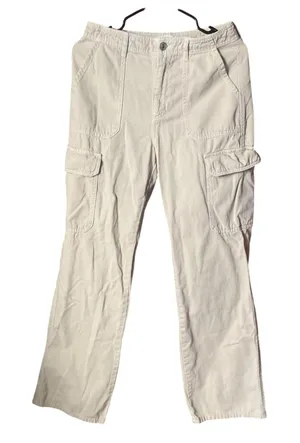 ZARA Utility Cargo Pants Beige Women’s Size US 4 Cotton thumbnail 1