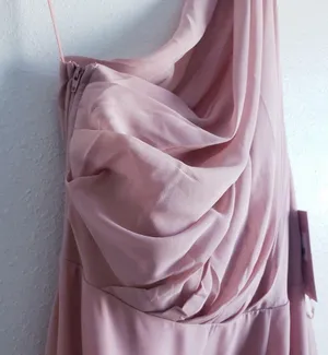 Birdy Grey Mauve Pink Chiffon Bridesmaid One Shoulder Dress New With Tags thumbnail 4