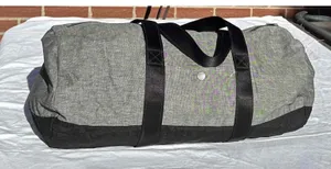 Lucy Athletics Duffel Grey Textured Shoulder‎ Strap Zip Unisex Size Medium thumbnail 1