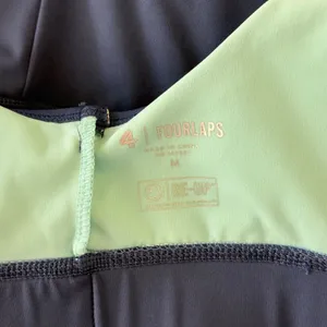 Fourlaps Sports Bra Womens Medium Navy Blue One Shoulder Double Strap Activewear thumbnail 4