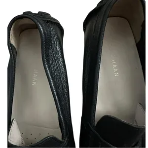 Cole Haan Shelby II Tumbled Leather driving Loafers Gold CH Logo Size 5.5 Black thumbnail 9