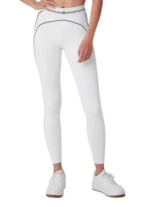 Alo Yoga Airbrush High-Waist Heart Throb Legging White/Black S thumbnail 1