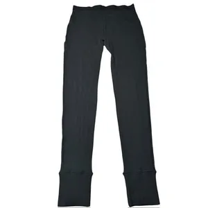 Skims M Stretch Cotton Rib‎ Leggings Black Soot Logo Waistband Loungewear NWT thumbnail 5
