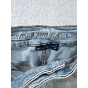 American Eagle Next‎ Level Stretch Distressed Denim Shorts Light Wash Womens 0 thumbnail 2