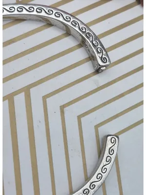 Brighton Secret of Love Hinged Bangle Bracelet Silver Plated Crystals & Etching thumbnail 6